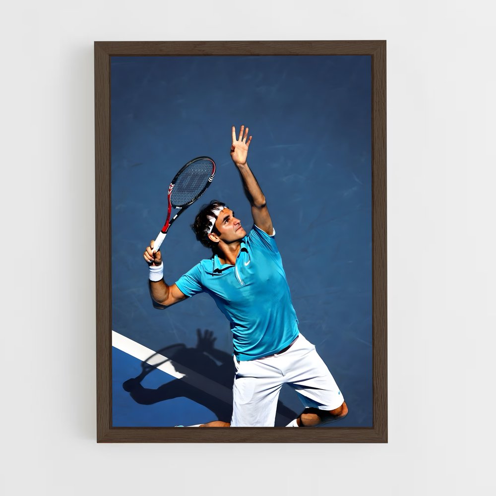 Poster Roger federer blancs – affiche Tennis (vue 5)